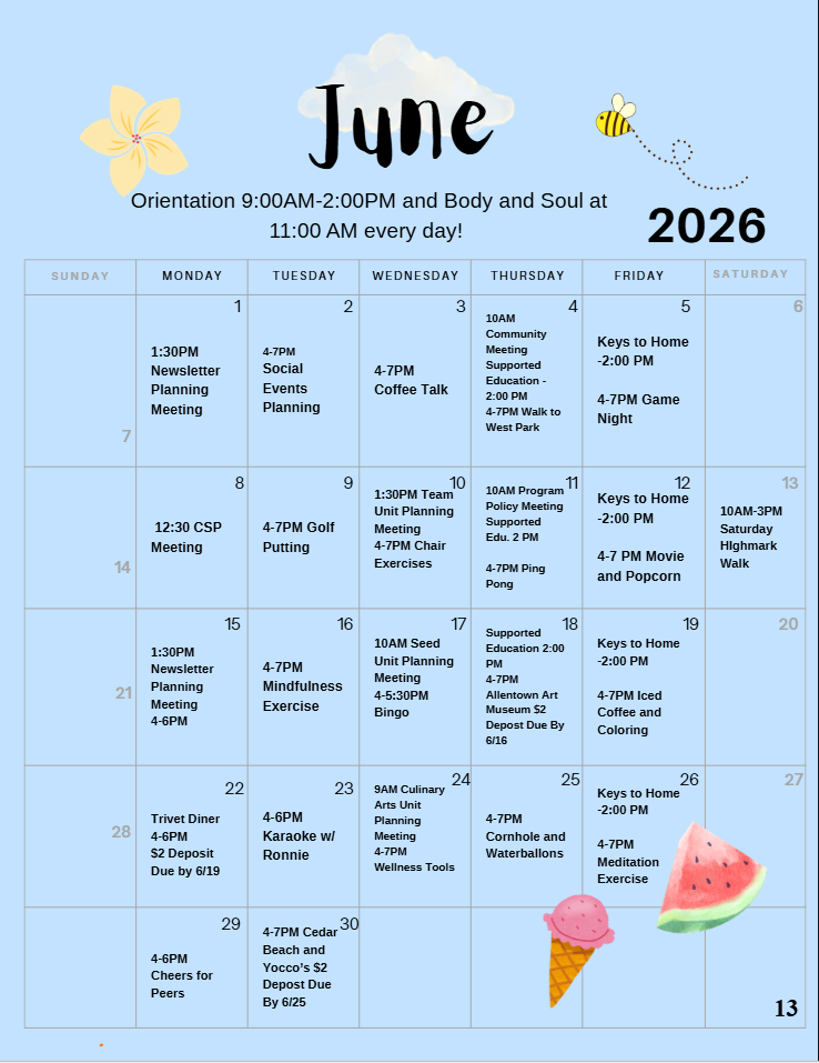 Monthly Calendar 1