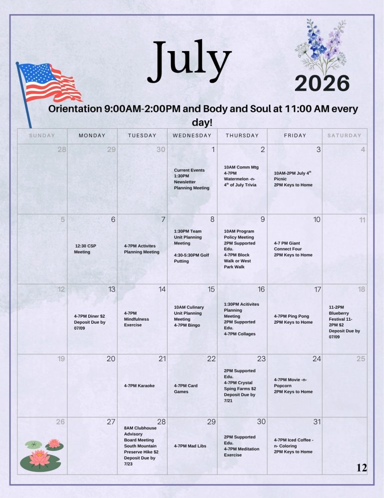 Monthly Calendar 1